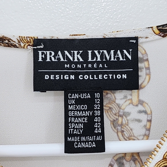 Frank Lyman Montreal Women's Mixed Print Zip Up Top - 10 - Picture 4 of 7